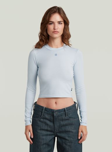Top Cropped Mock Slim